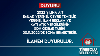 2022 emlak vergisi